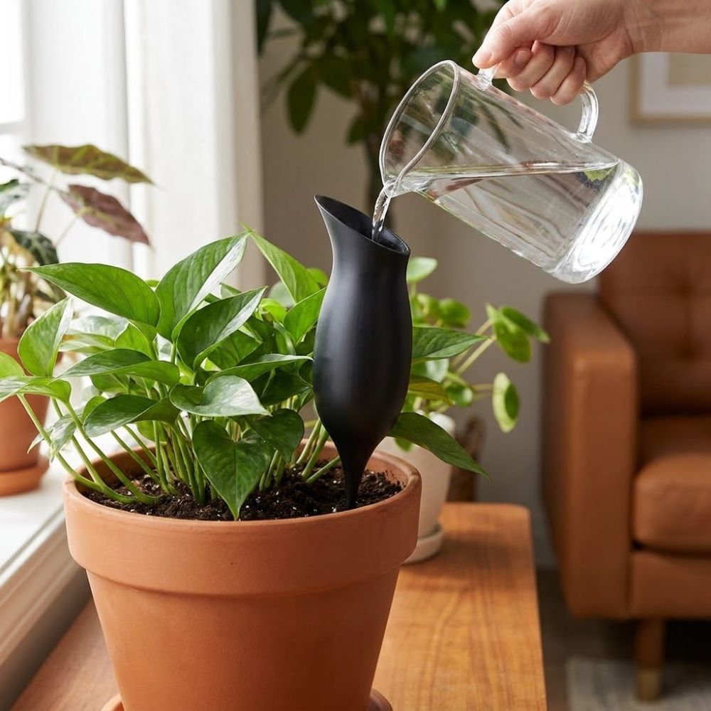 Self Watering Insert - プラスチック製自動給水装置 深根灌漑 長く細い注水口 植物用点滴水やり器 プランター挿入式給水システム