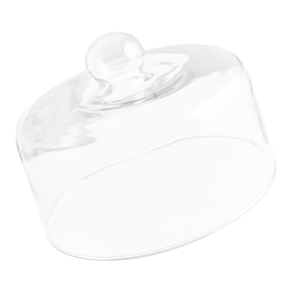 Plastic Dome Clear - 21cmクリアガラス製ケーキドームカバー、デザートディスプレイ、サービングプラッター、ベーカリー、カフェ、家庭用、透明食品保護カバー、鮮度保持