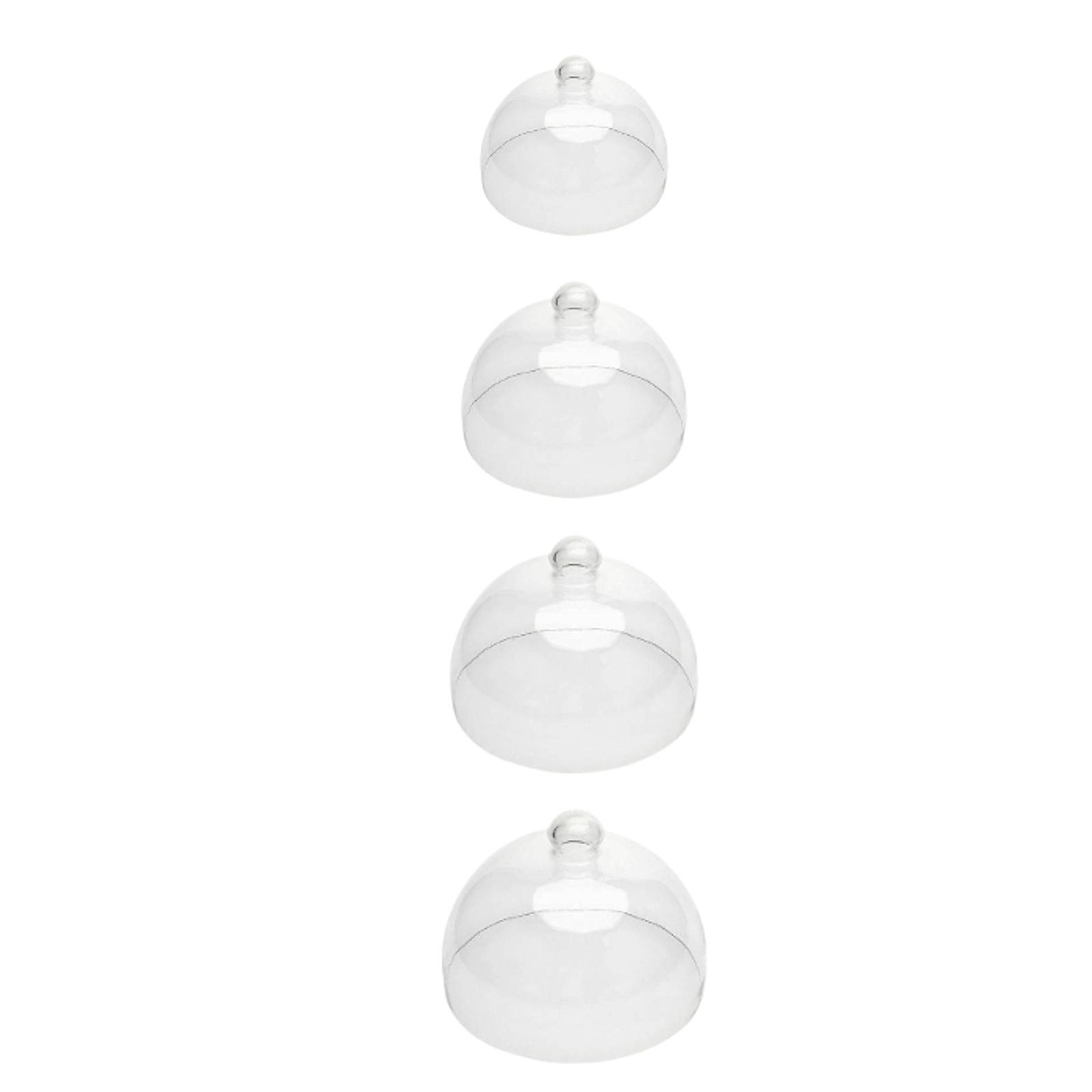 Plastic Dome Clear - ガラス製ケーキクローシュドーム、透明ケーキプラッターカバー、サービングディスプレイスタンド蓋、ペストリー用、ホームデコレーション
