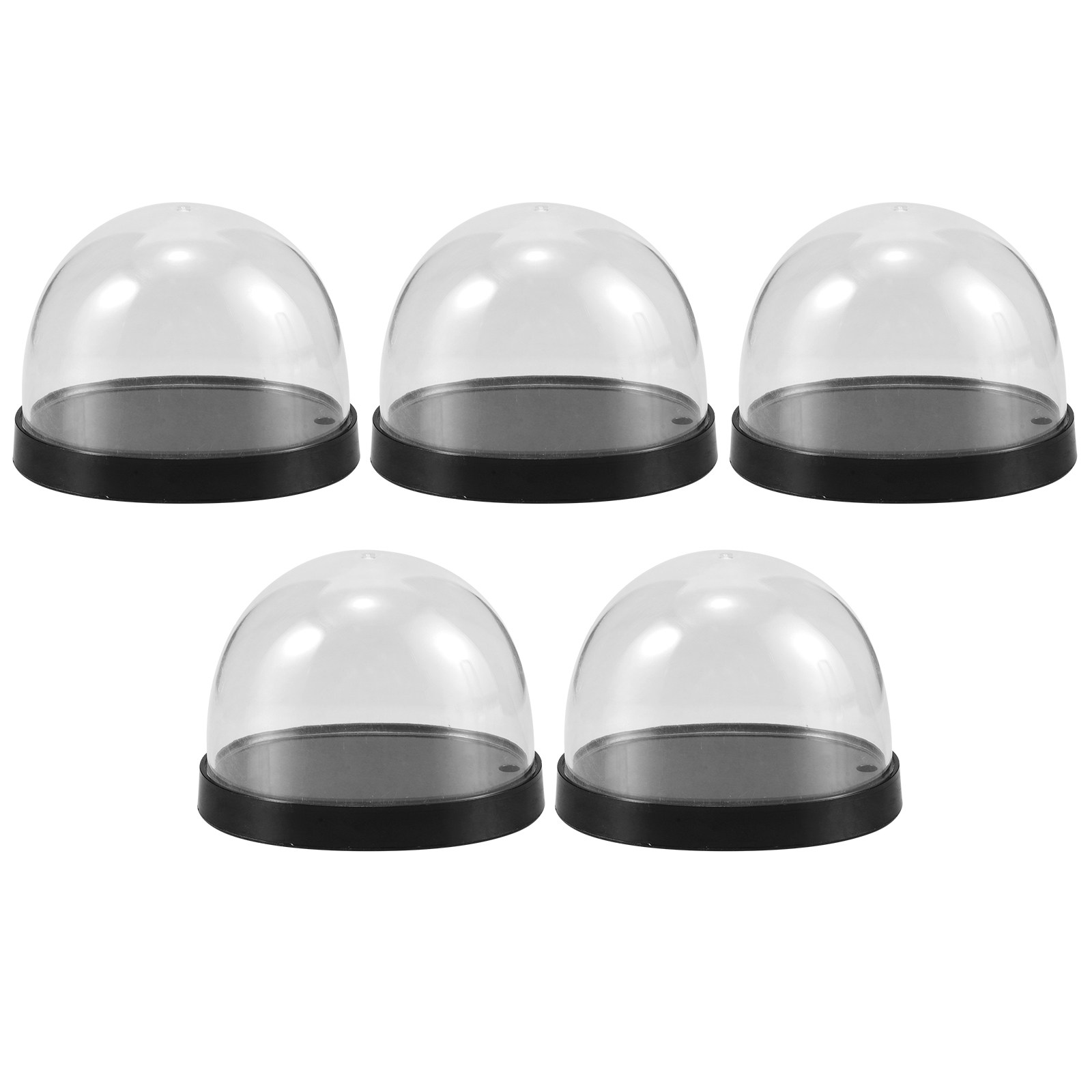 Plastic Dome Clear - 5セット高透明プラスチック製クロシェドーム、花用装飾ディスプレイドーム、クリアベルジャーショーケース、花瓶、ドライフラワー用