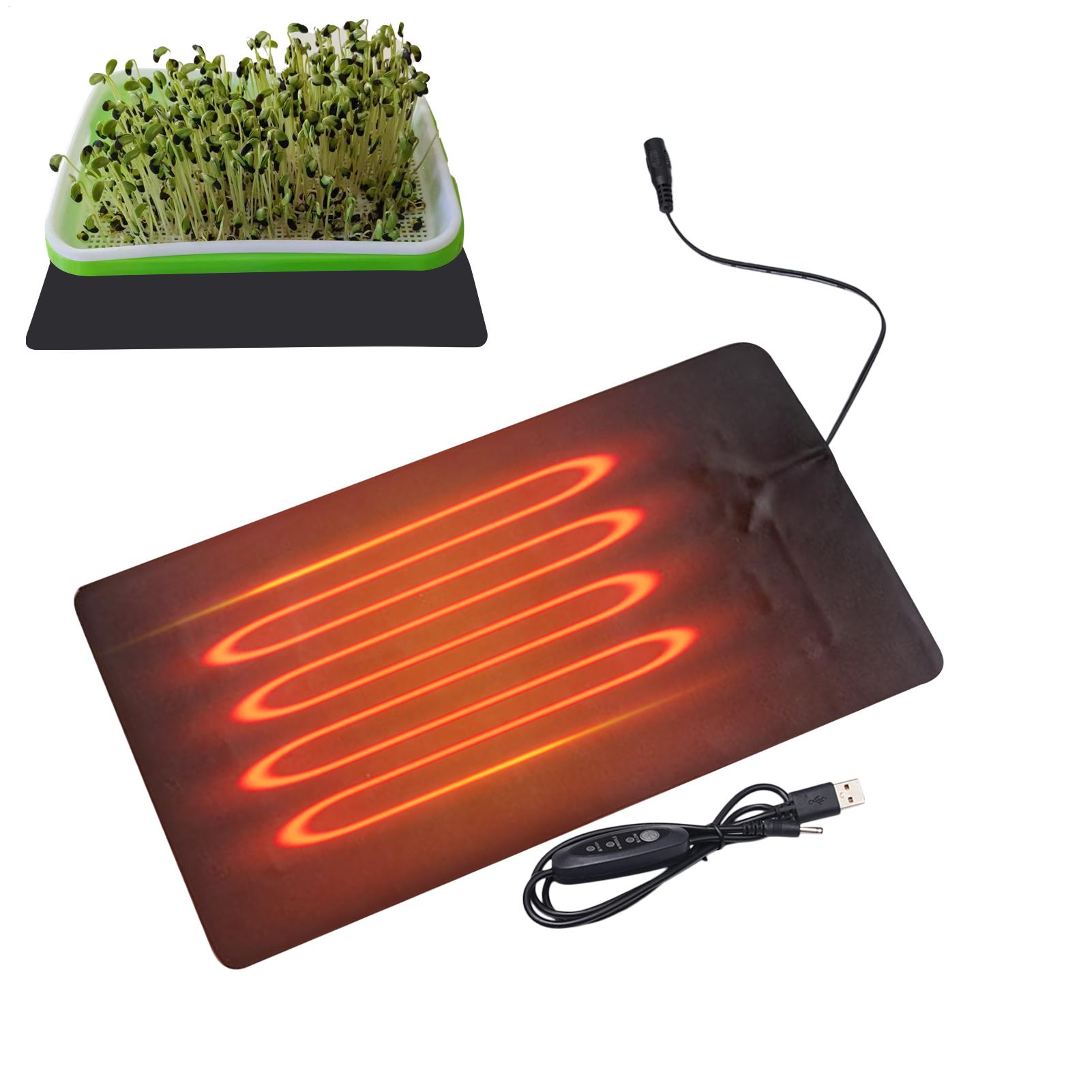 Heat Mat Seedling - 8.5 ワット USB 苗ヒートマット 3 調整可能な温度植物加熱マット種子開始醸造育種温室