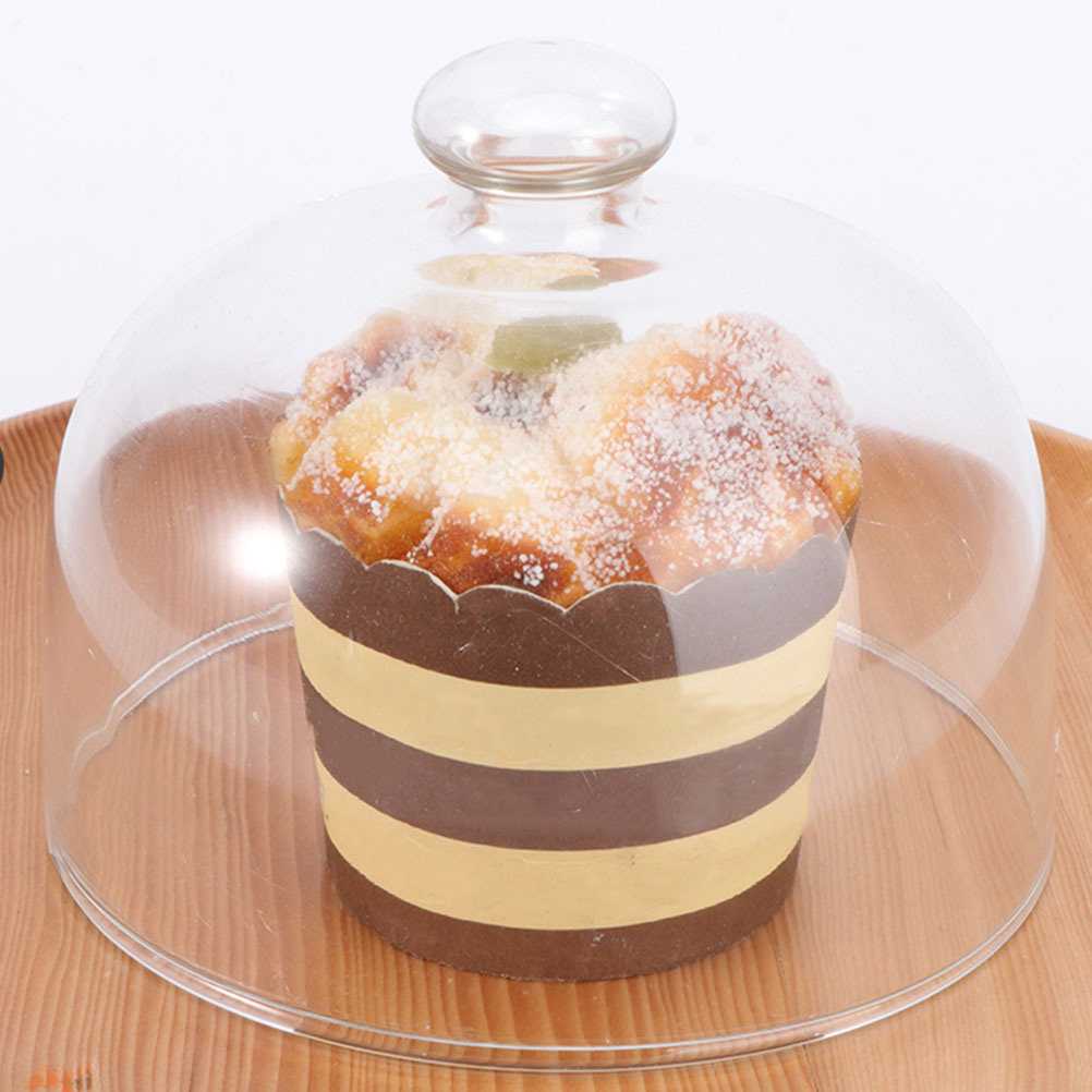 Plastic Dome Clear - 2個入り透明ガラス製ケーキドームカバー、食品防塵・防湿クリアディスプレイ蓋、ケーキ、ペストリー、フルーツ、ベーカリー用