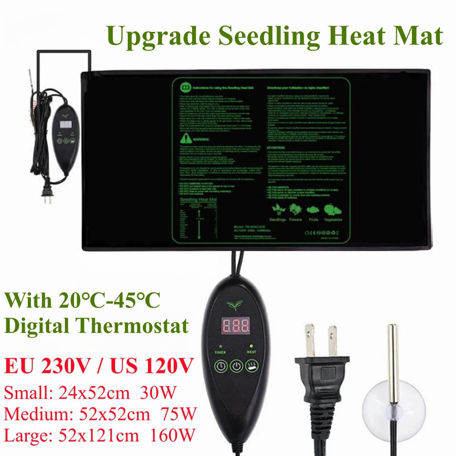 Heat Mat Seedling - 3 サイズアップグレード苗ヒートマット防水ヒートパッド 20 枚付き ℃ -45