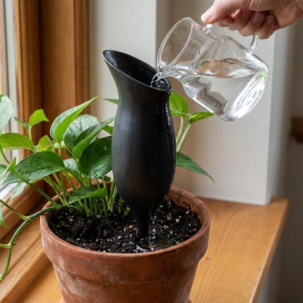 プラスチック製自動給水装置 深根灌漑 長く細い注水口 植物用 - Self Watering Insert のレビューと価格