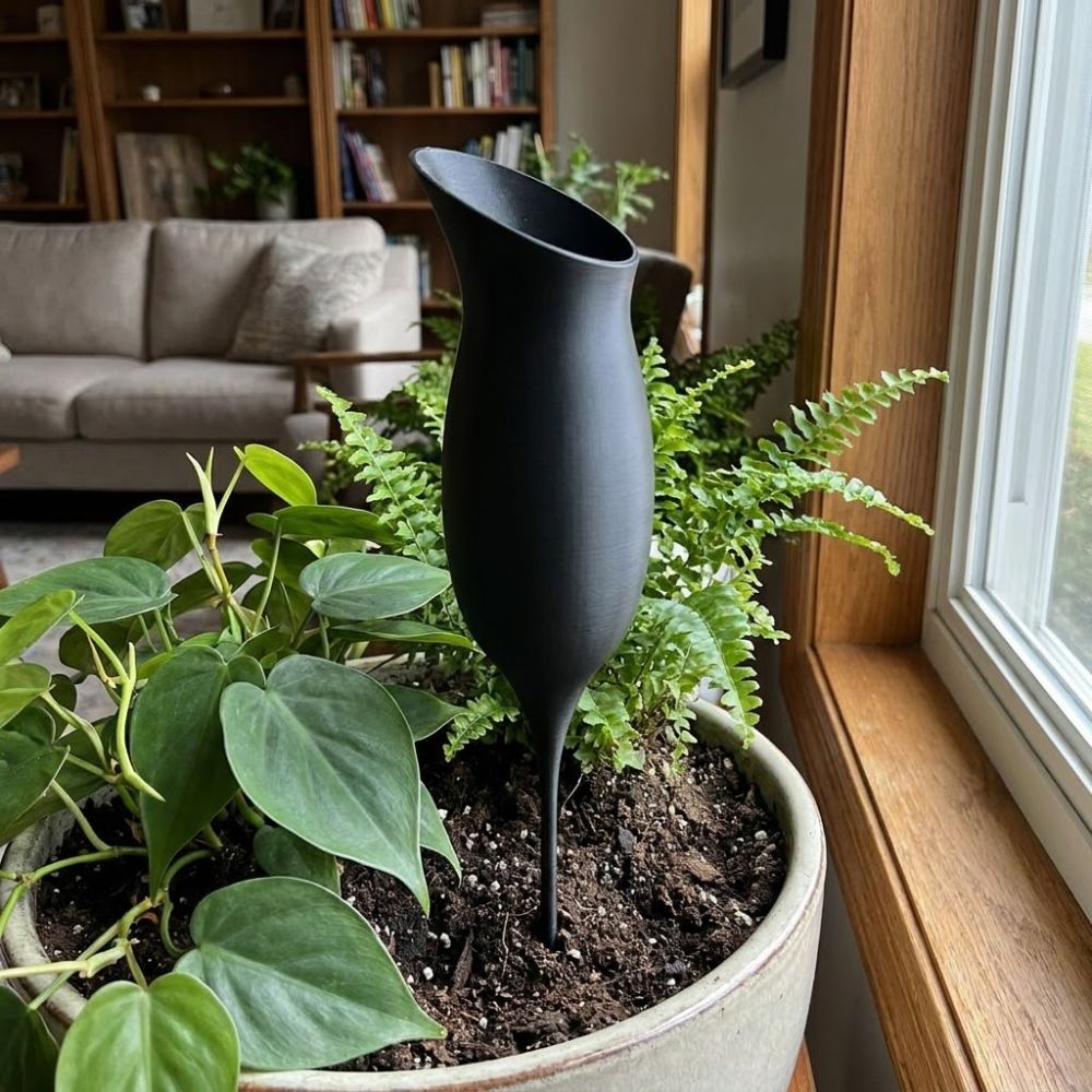 プラスチック製自動給水装置 深根灌漑 長く細い注水口 植物用 - Self Watering Insert のレビューと価格