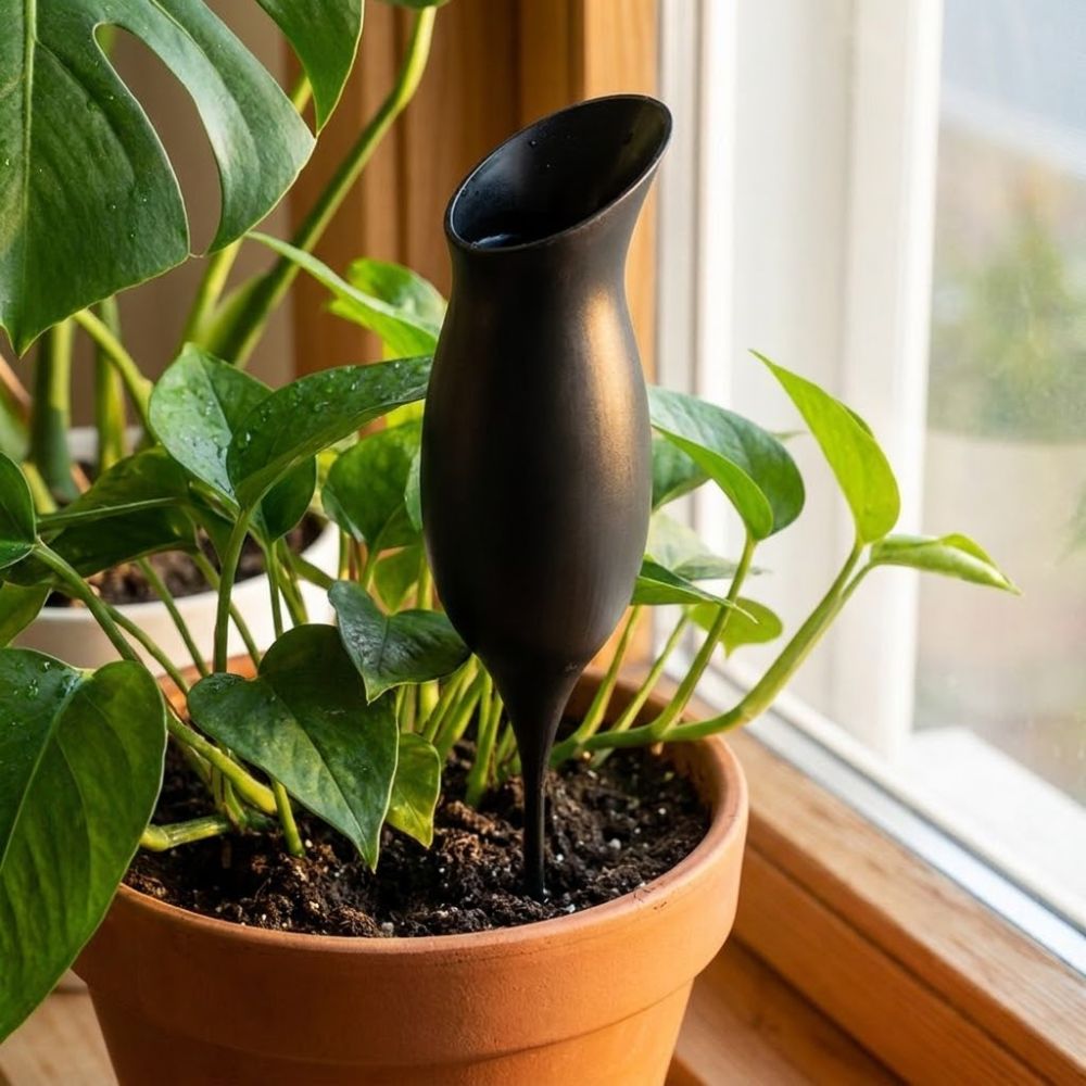 プラスチック製自動給水装置 深根灌漑 長く細い注水口 植物用 - Self Watering Insert のレビューと価格