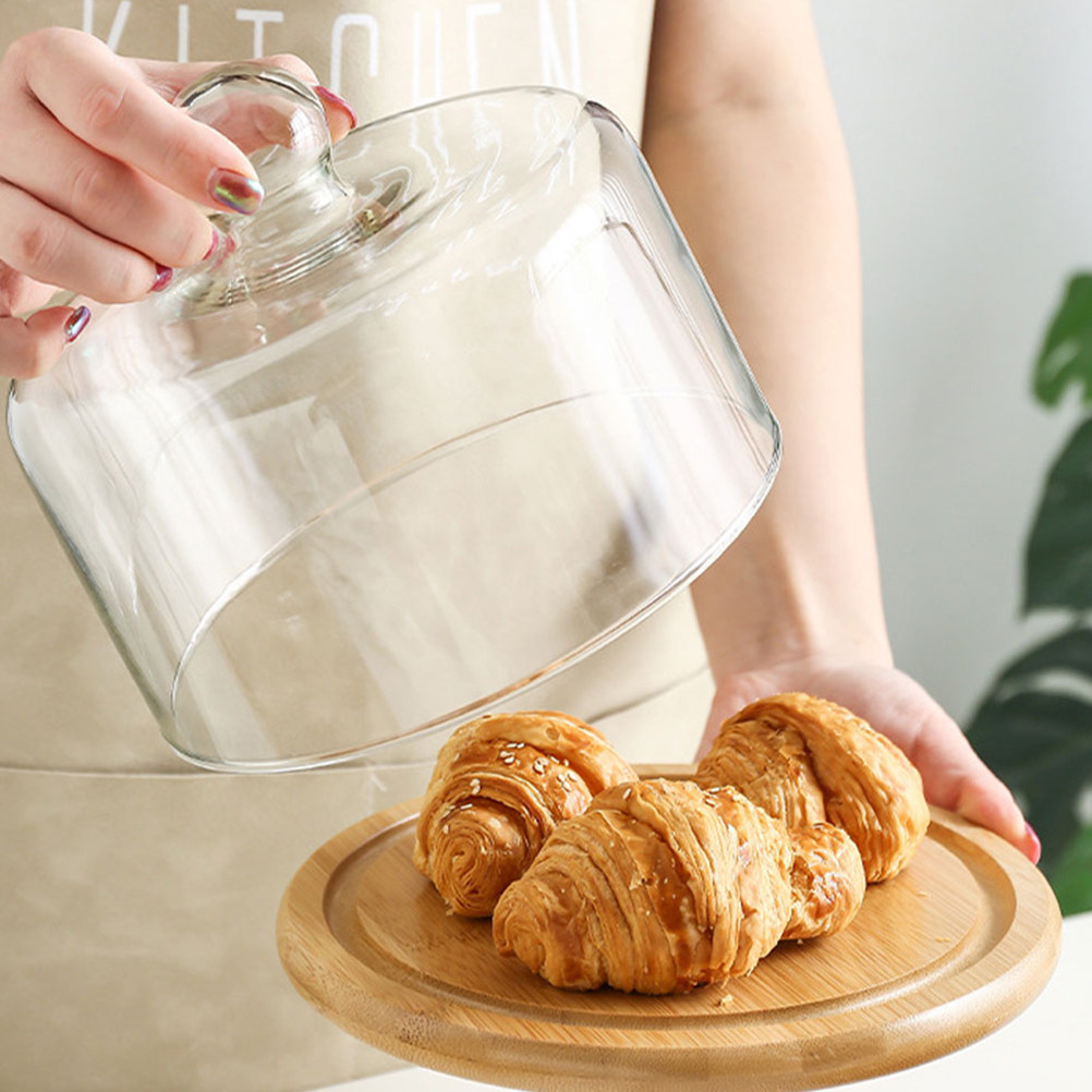 21cmクリアガラス製ケーキドームカバー、デザートディスプレ - Plastic Dome Clear のレビューと価格