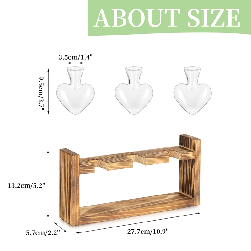 植物用ガラス繁殖ステーション：木製フレーム付きヴィンテージ花 - Propagation Station Vase のレビューと価格