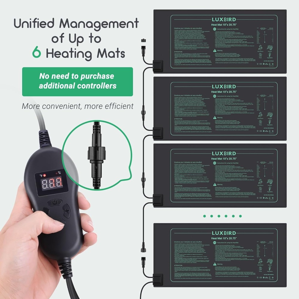 4パック苗用ヒートマット デジタルサーモスタットコントローラ - Heat Mat Seedling のレビューと価格
