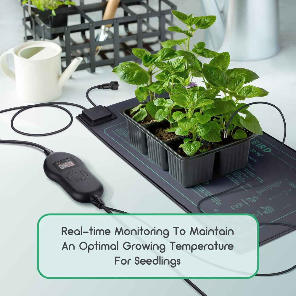 4パック苗用ヒートマット デジタルサーモスタットコントローラ - Heat Mat Seedling のレビューと価格