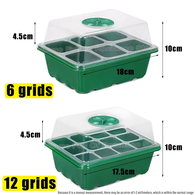 6/12グリッド育苗トレイ、種まきキット、湿度調整可能なドー - Humidity Dome Kit のレビューと価格