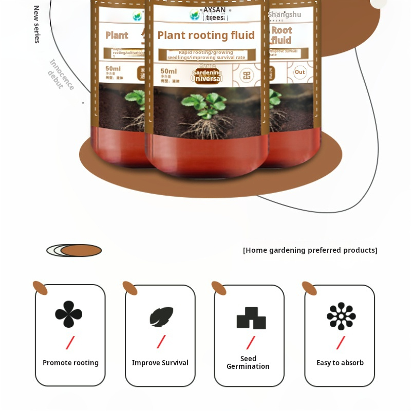 新しい50ml速効発根促進剤、植物急速発根剤、植物用発根促進 - Root Stimulator Liquid のレビューと価格