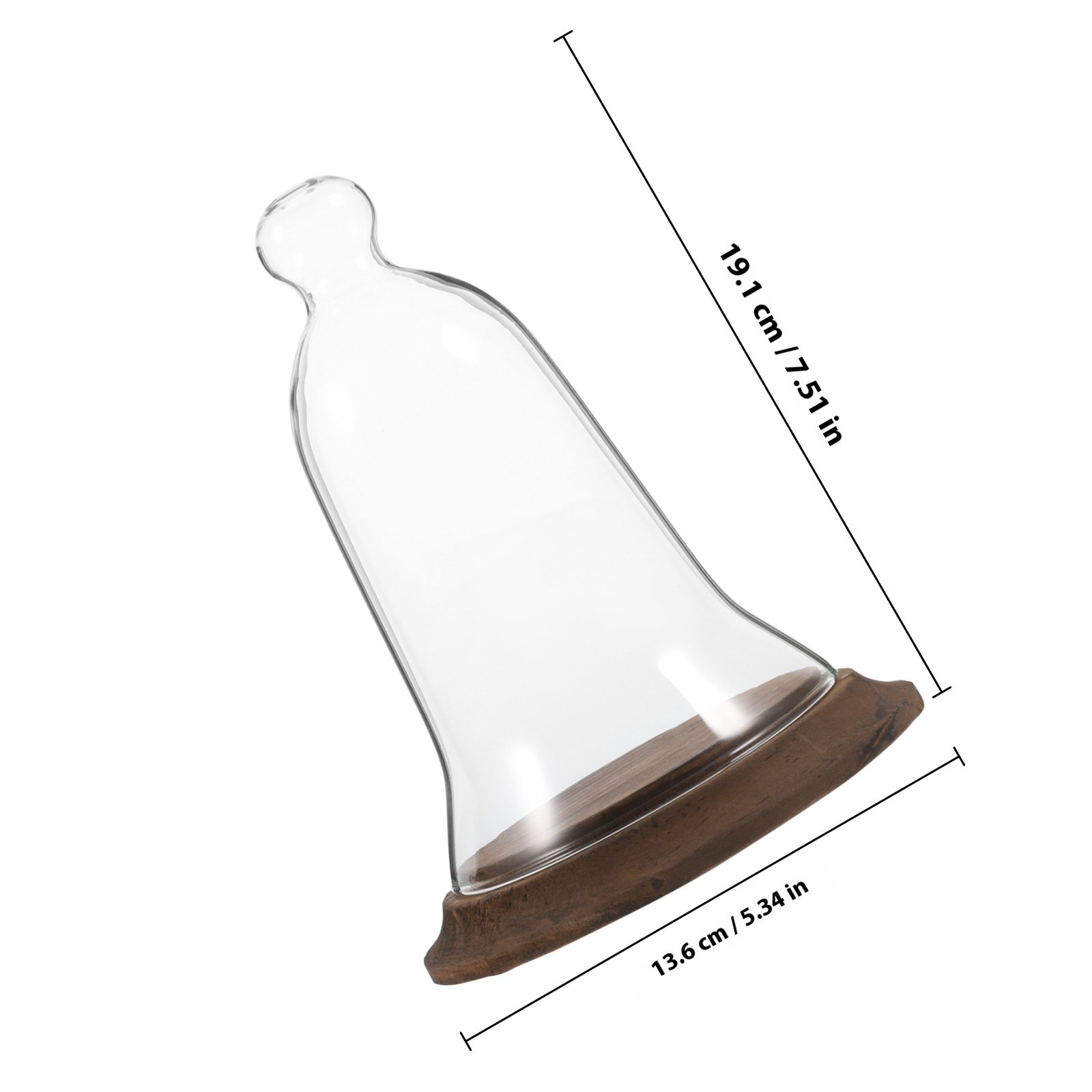 透明なガラスのクローシュドーム、高硼珪酸ガラス製ディスプレイ - Plastic Dome Clear のレビューと価格