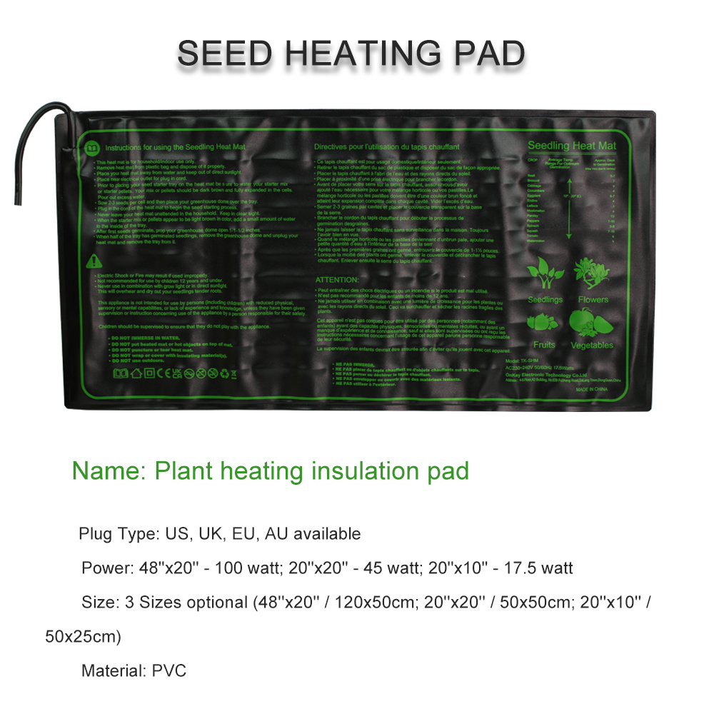 苗加熱パッド3サイズ防水種子植物発芽再現クローニングスタータ - Heat Mat Seedling のレビューと価格
