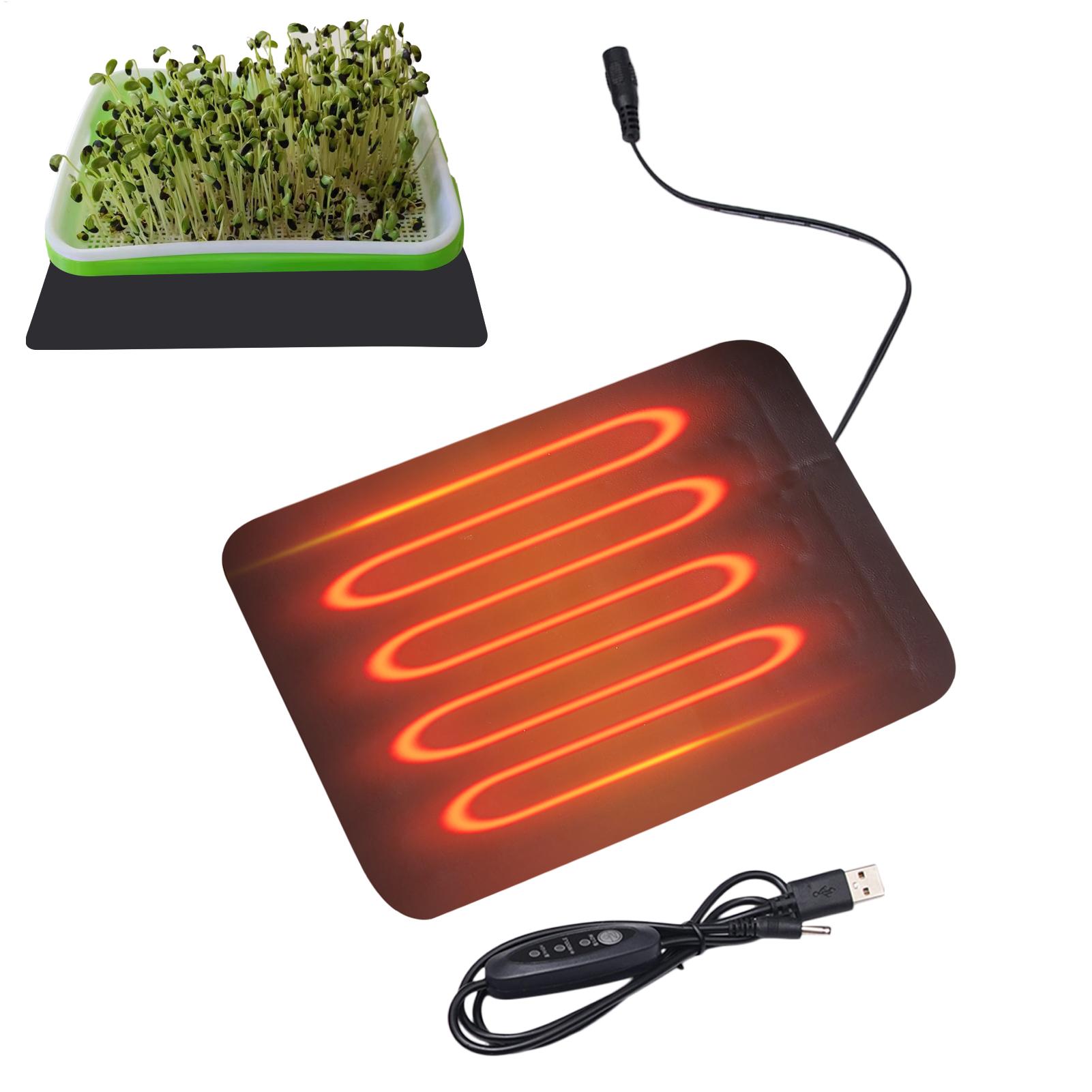 8.5W苗用ヒートマット 5V 2A 植物種子発芽繁殖用保温 - Heat Mat Seedling のレビューと価格