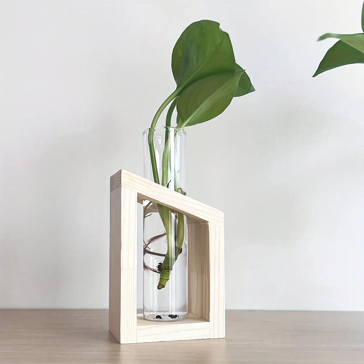 試験管ガラス花瓶 植物繁殖ステーション 水耕栽培花瓶 木製ス - Propagation Station Vase のレビューと価格