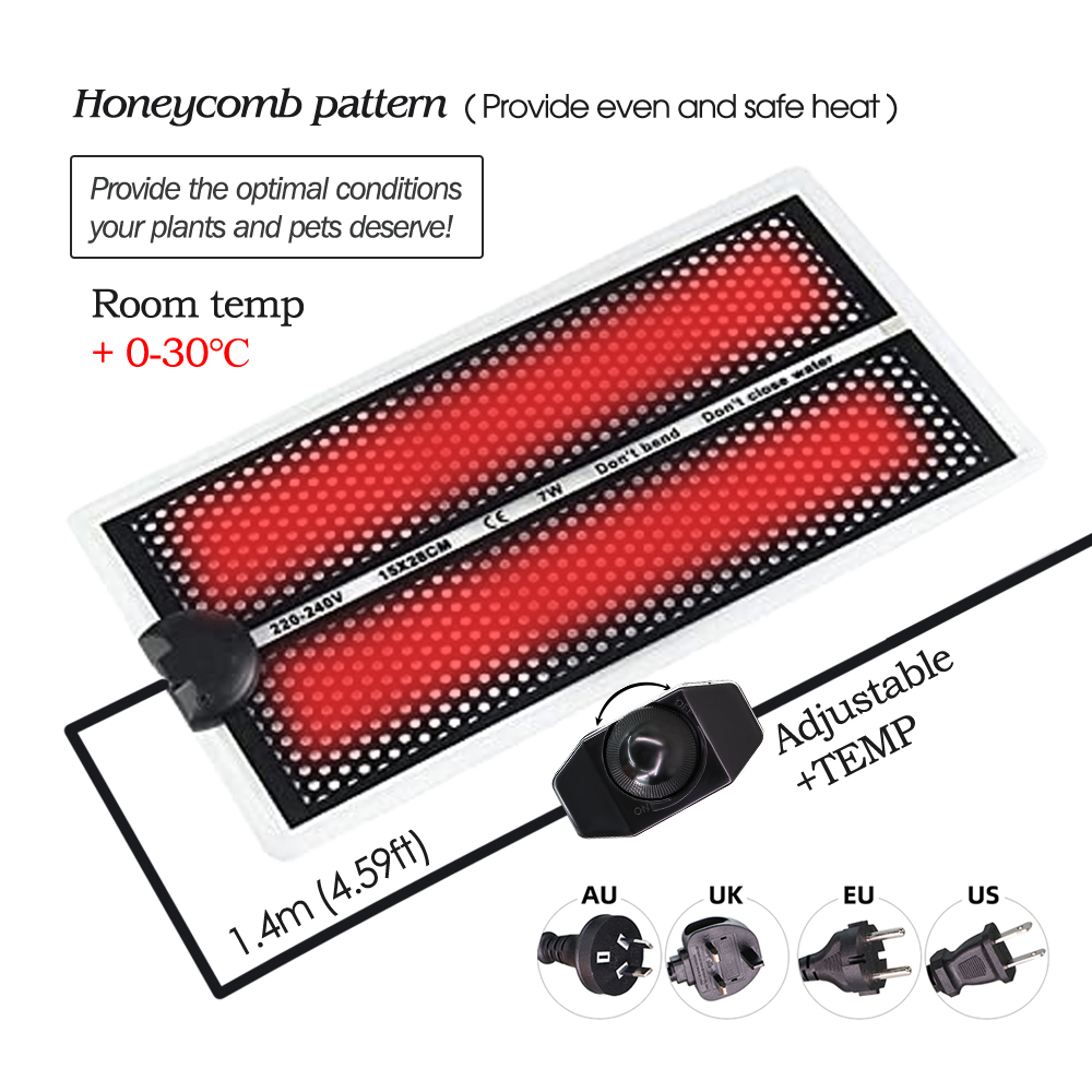 温度調節付きの庭の苗加熱パッド、暖かい農業機器、tortoi - Heat Mat Seedling のレビューと価格