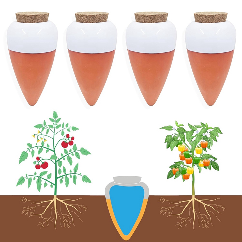 テラコッタ植物じょうろ、じょうろ、徐放、セルフスパイクじょう - Self Watering Insert のレビューと価格